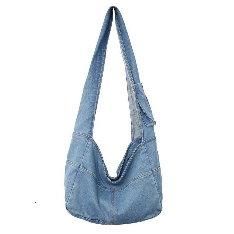 Denim Womens Bag 2022 New Eco Reusable Ladies Handbags Canvas Shopping Travel Shoulder Bags Unisex Jeans Crossbody Bag Shoppers W251031