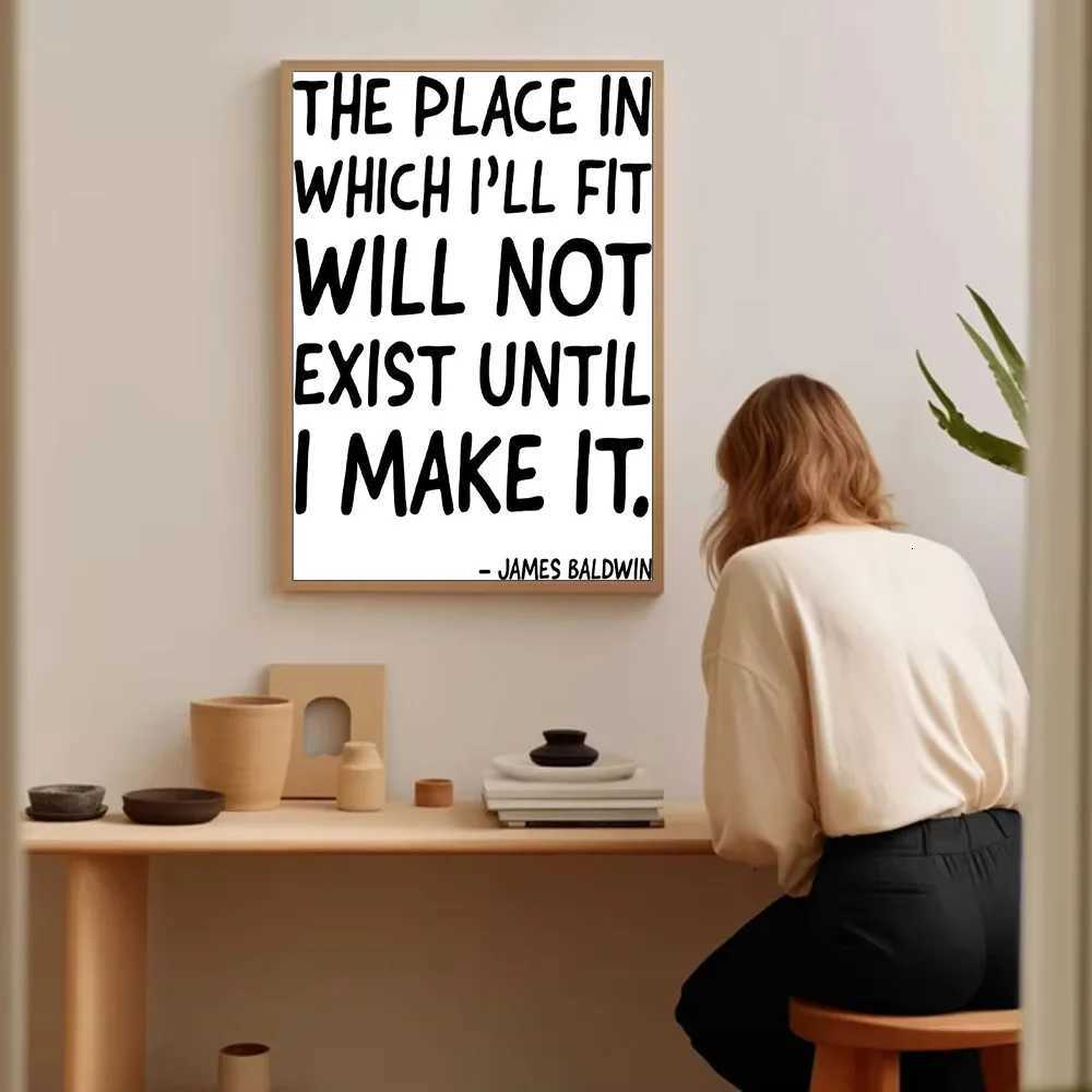 Canvas Wall Art James Baldwin Quote Inspirational Literature Print Home Decor Gift Living Room Bedroom Office Artwork C251031