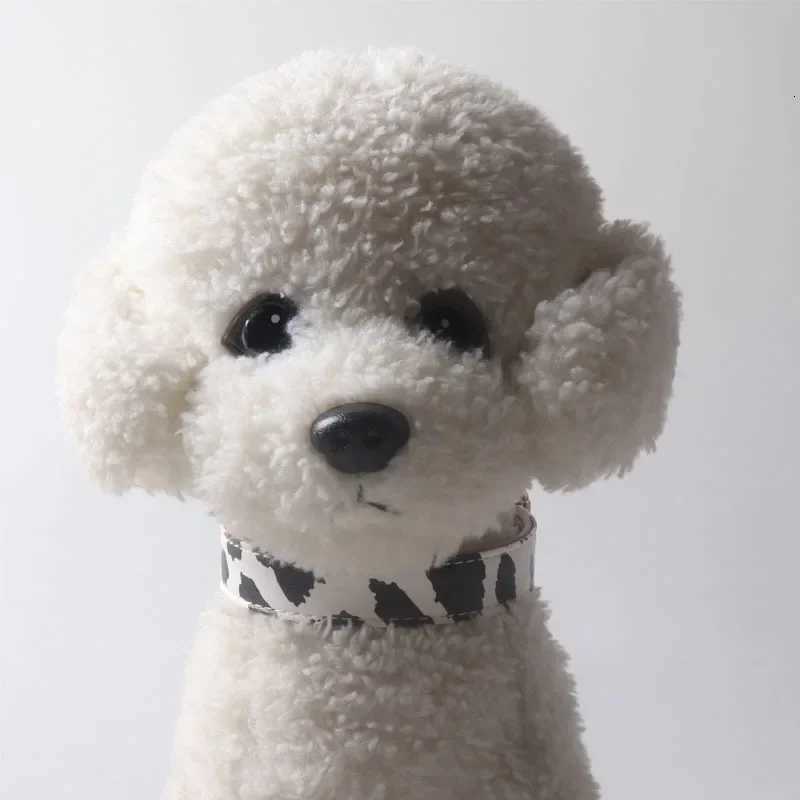Pet Cow Print PU Dog Collar Soft Stylish Exquisite Collar for All Dog Breeds Dog Accessories C251031