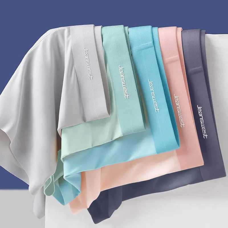 Mens Panties Boxers Shorts Ice Silk Underwear Men Boxer Sexy Breathable Comfortable Underpants Ultrathin Man BoxerShorts L5XLT251031