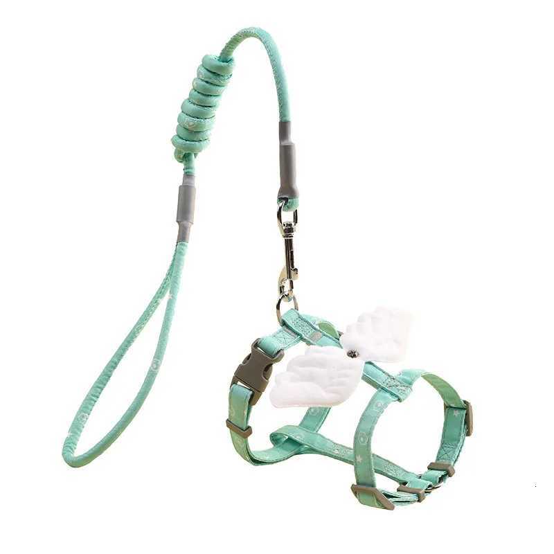 Angel Wings Pet Harness Adjustable Dog Cat Chest Set Cute Collar Safety Belt Outdoor Walking Leash Rope Dog Accessories C251031