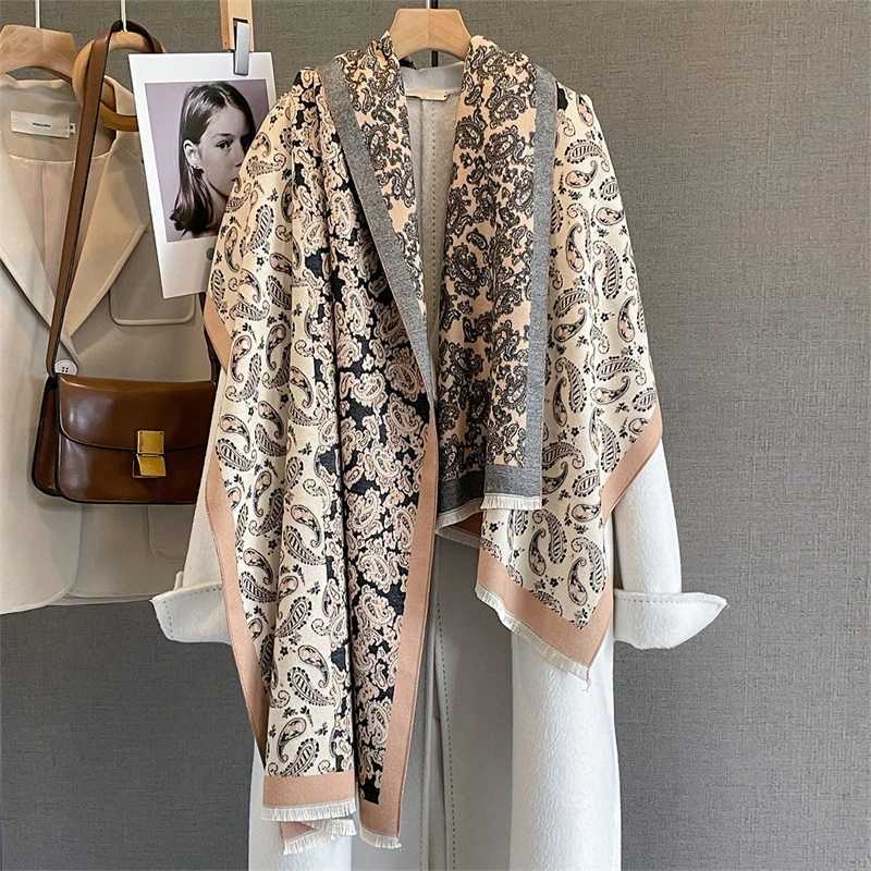 Cashmere Scarf for Women Thicken Warm Winter Blanket Female Luxury Quality Shawl Wrap Bufanda Poncho Echarpe Stoles C251031