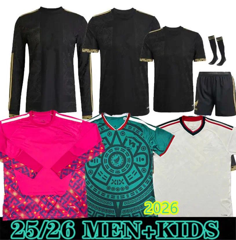 Mexico 2025 26 Copa America RAUL CHICHARITO Soccer Jerseys 2025 LOZANO 24 25 H.LOZANO Men Kids Football Shirts Uniforms Fans Player Version GIMENEZ 2025 Gold Cup 4XL