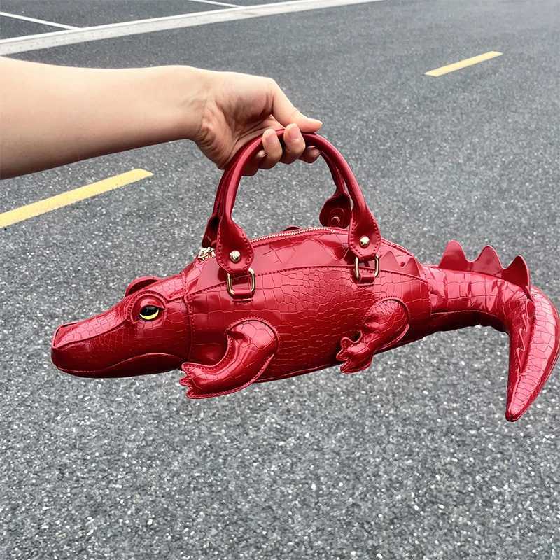 Funny Crocodileshaped Shoulder Bag Design Sense Niche Handbag Creative Hot Girl Crocodile Crossbody Bag Personalized Women Bag Z251029