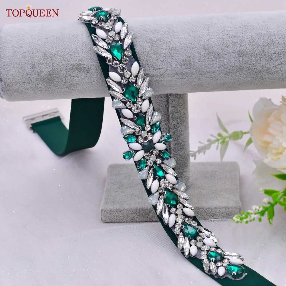 TOPQUEEN Rhinestone Elastic Waist Belt For Women Dress Full Crystal Gem Female Waistband Sash Fashion Luxury Ladies Belt S476BW251030