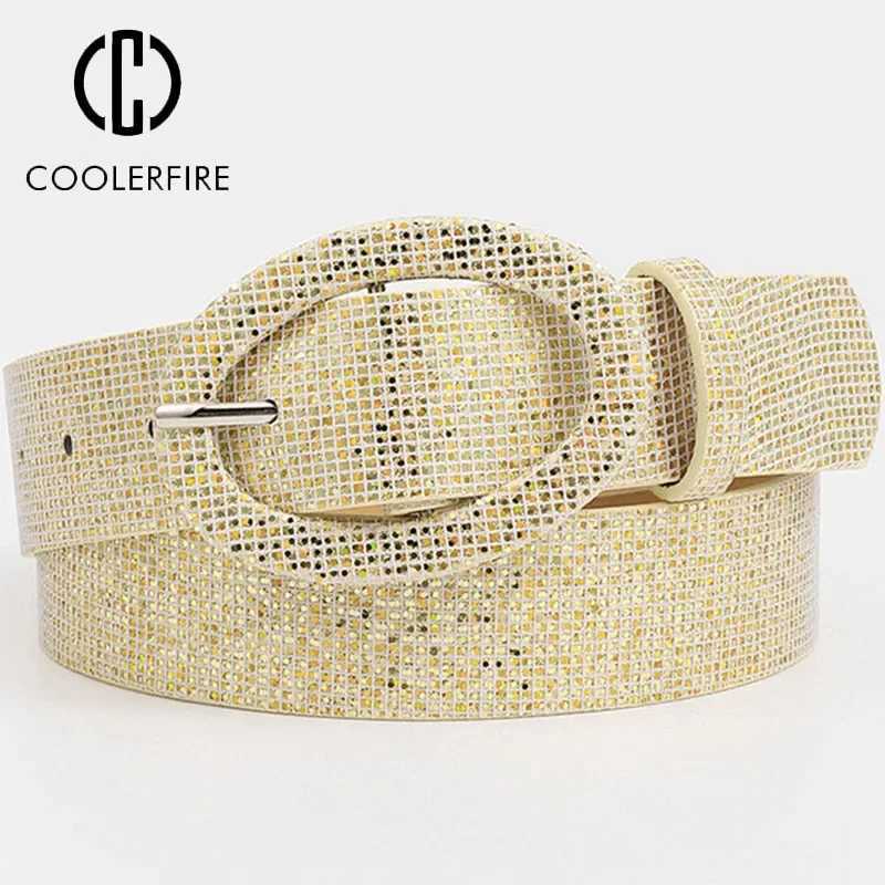 Women Belt Cummerbund Ceinture Femmel Glitter Gold Fashion Casual High Quality Female Belt for Women Silver Pu Waist Belt AL103W251030