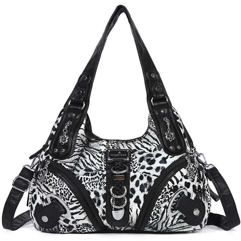 Angelkiss Brand Women Handbags Leopard Bag Tophandle Handbag Fashion Satchel Dumpling Shoulder Bag Tote Bag Hobos Large Purse W251031