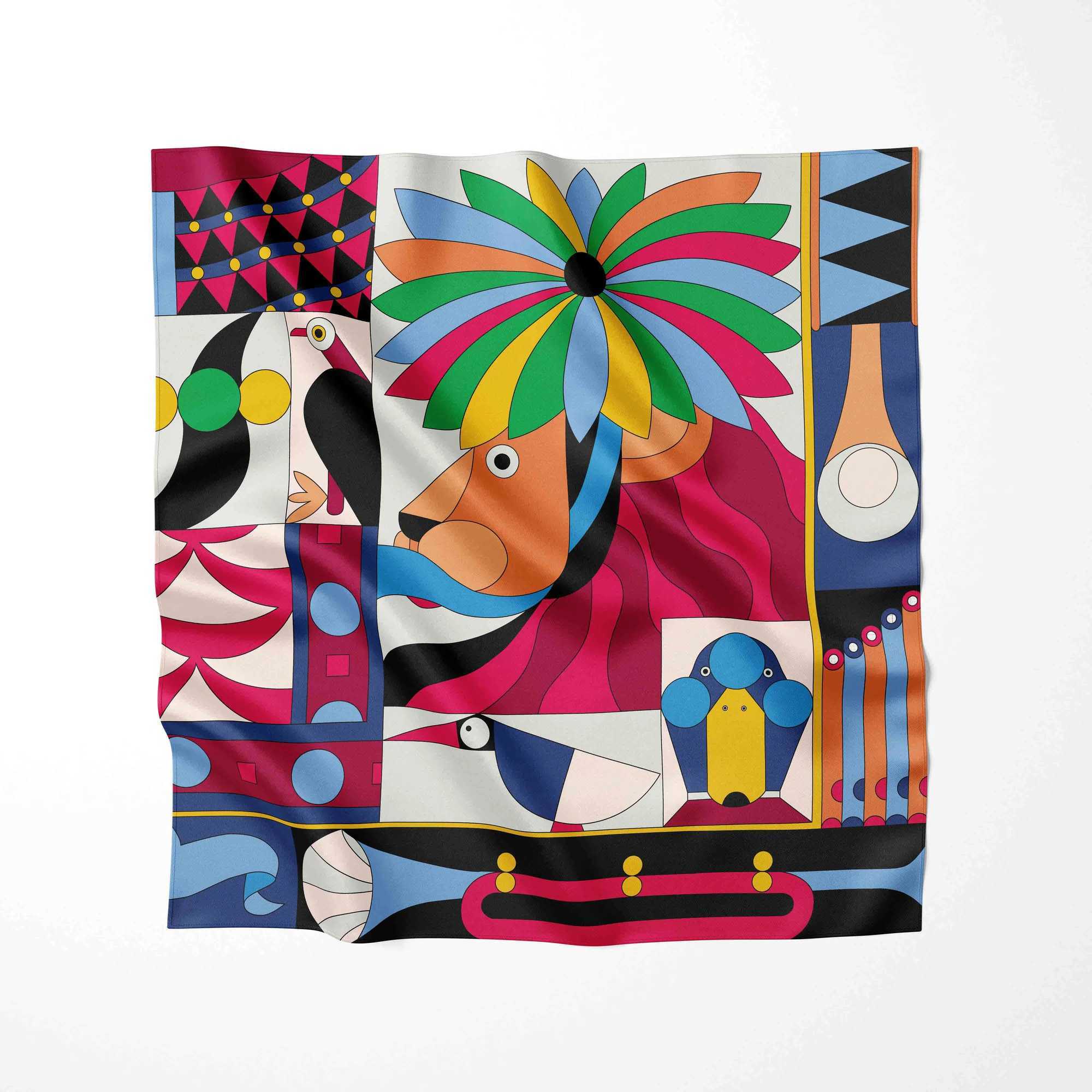 70cm70cm Designer Silk Scarf Women Shawl Floral Summer And Spring Print Stoles Square Bandanna Kerchief Female Foulard mufflerW251030