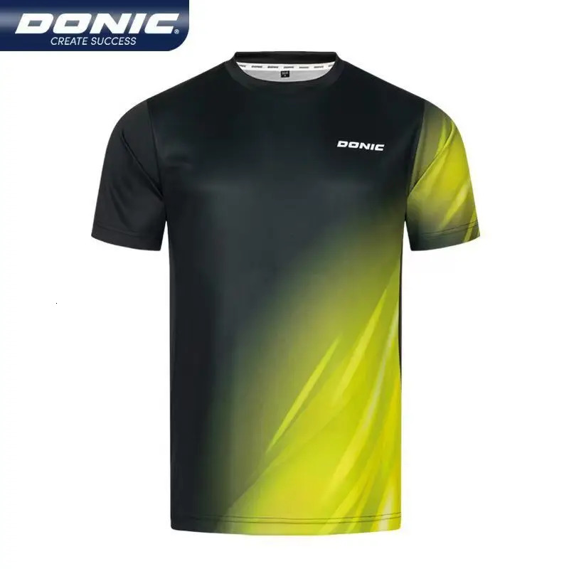 Donic table tennis jersey summer mens and womens short sleeved tshirt skin friendly breathable quick drying sportswear 83244 251030