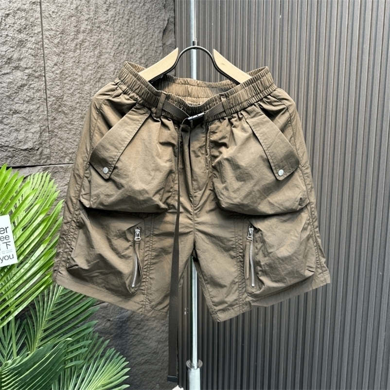 American Trendy Shorts Summer Loose Multipocket Work Shorts Men Korean Style Casual Fivepoint Pants Men 251030