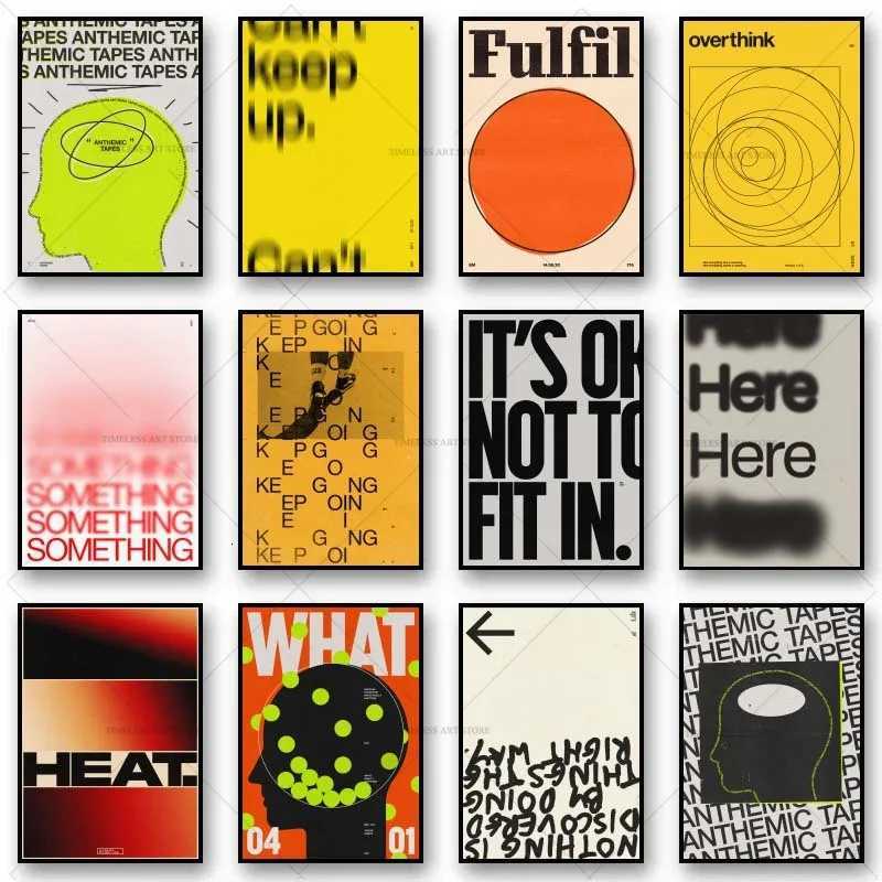 Modern Quotes Posters Retro Inspirational Words Canvas Print Calligraphy Wall Art Canvas Painting for Living Room Home Decor C251031