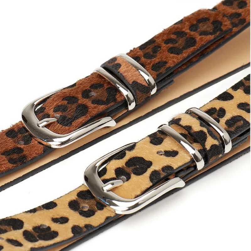 Ladies leopard print belt personalized belt music festival belt paired with jeans dress needle buckle beltW251030