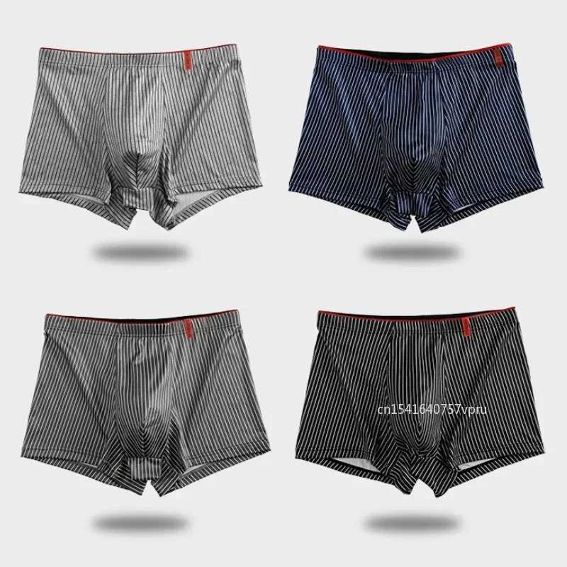 Stripe Boxers Briefs Men Underwear Knickers for Men Panties Underpants Shorts Fashion Lingerie Under Wear Sexy BoxerT251031