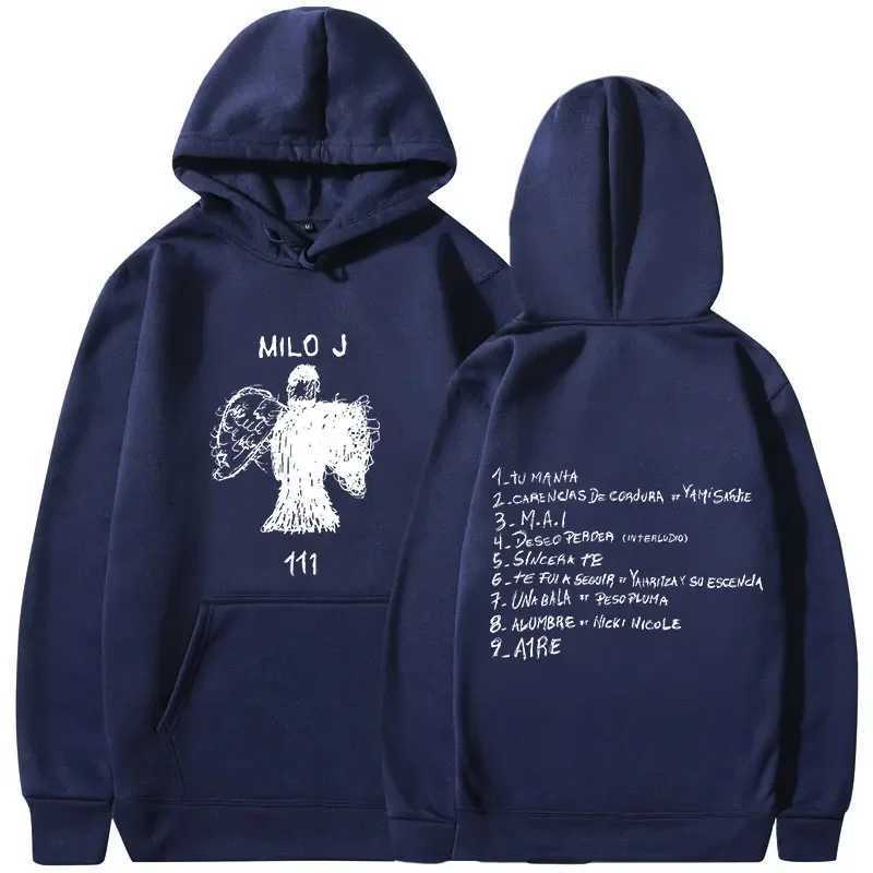 Milo J Hoodies 111 Album Merch Hooded Sweatshirts Men Women Fashion Hip Hop Vintage Long Sleeve Pullovers Fans Gift Streetwear J251031