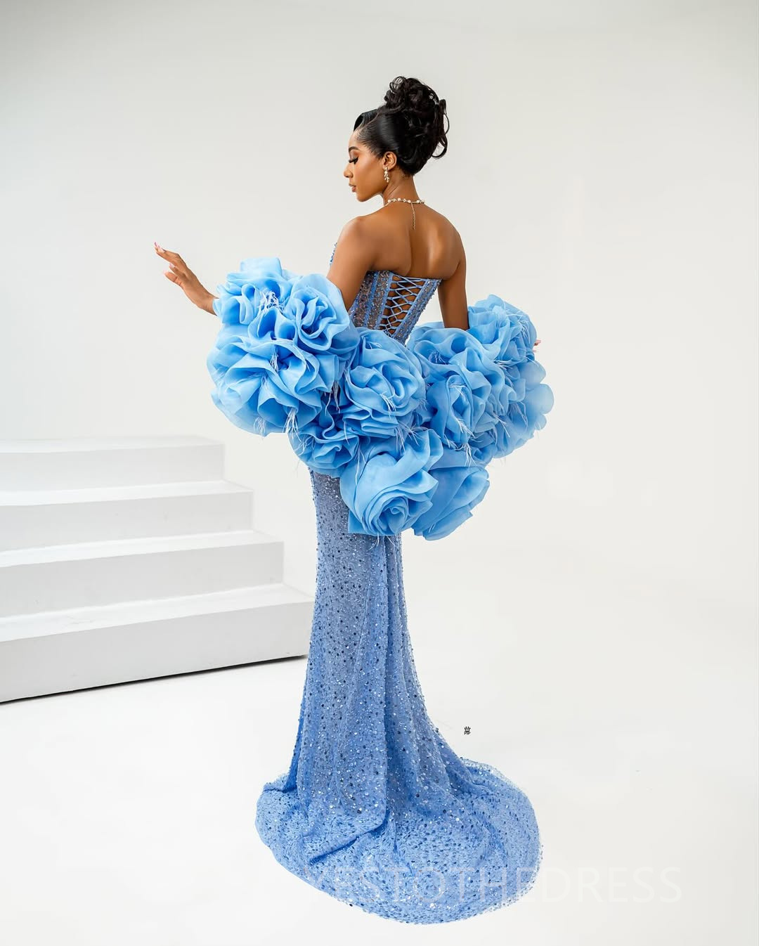 2025 Plus Size Aso Ebi Prom Dress Mermaid Evening Dresses Formal Gowns For Women Sweetheart Split Sexy Flora Sequin Lace Birthday Dress Second Recepti