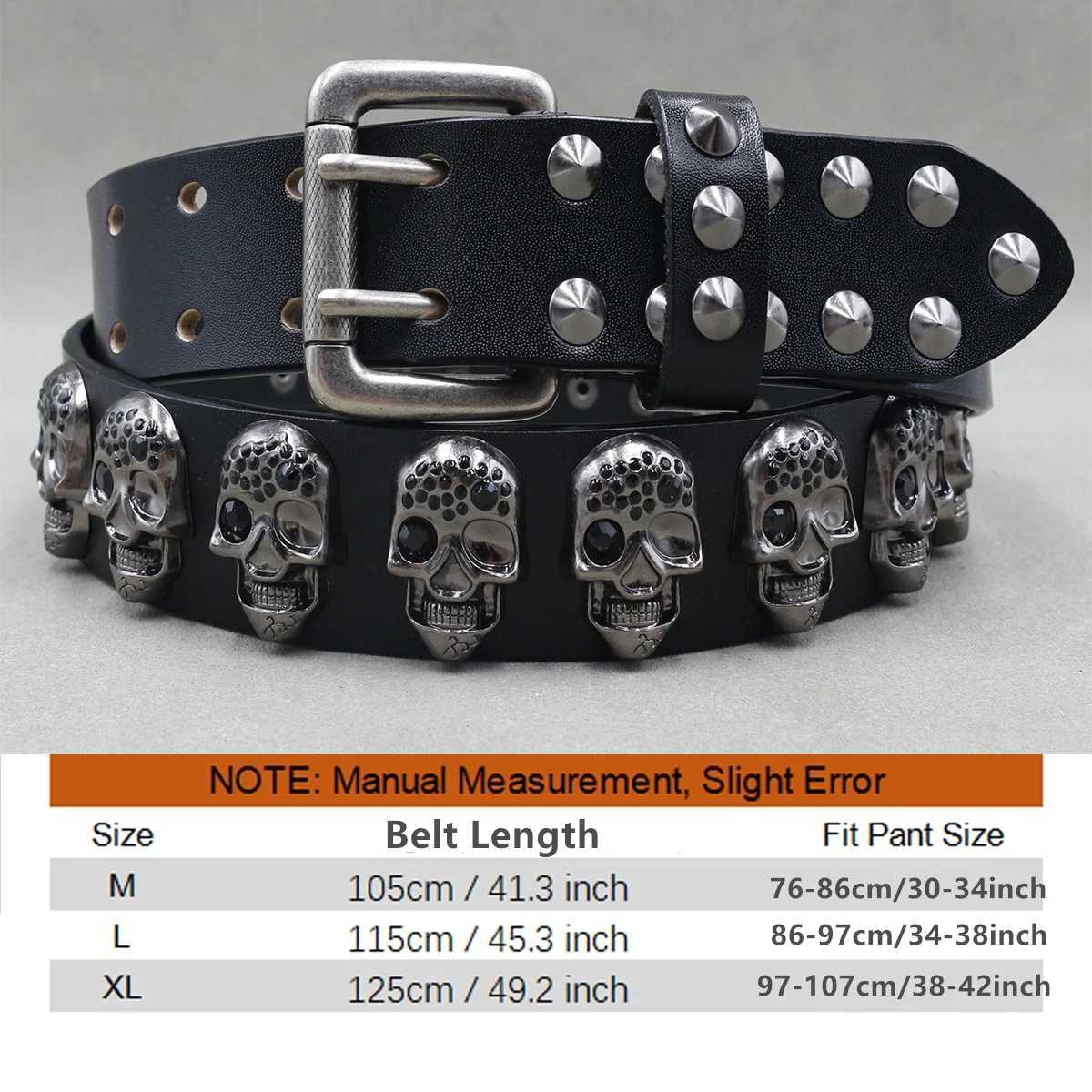 Heavy Metal Punk Belt Genuine Leather Hip Hop Belts For Men Cross Rivet Jeans belt male Strap Ceinture Homme designer beltW251030