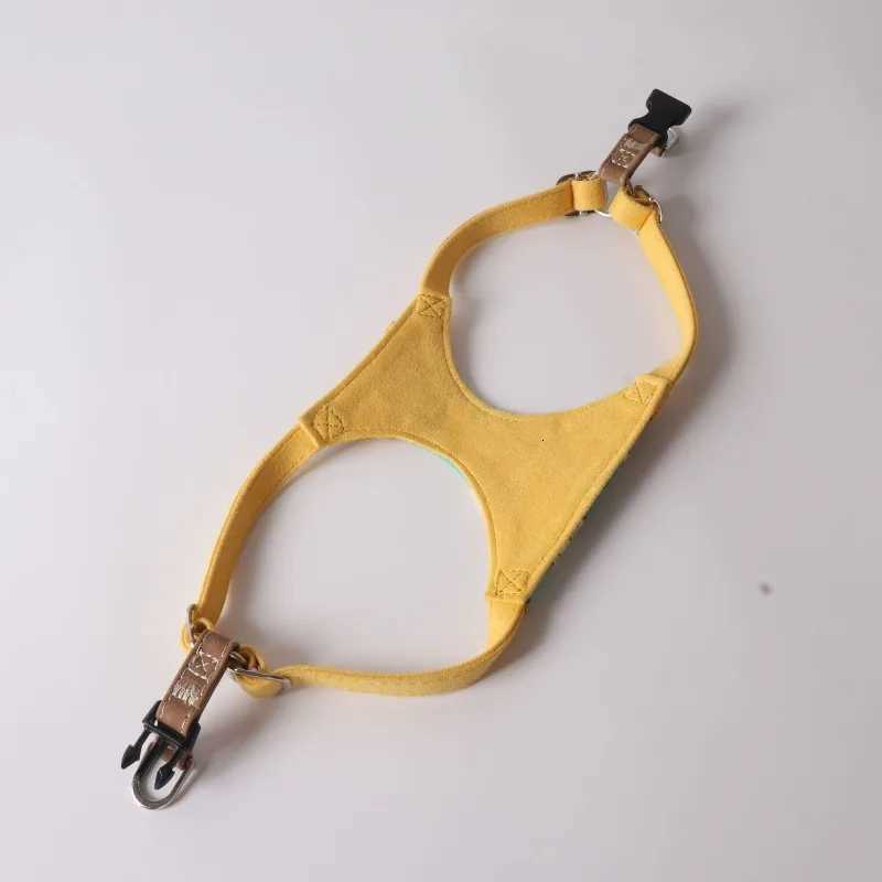 New Mount Fuji Inspired Pet Harness Leash Set Elegant Bow Tie Dog Vest with Adjustable Straps for Small Breeds Accessories C251031