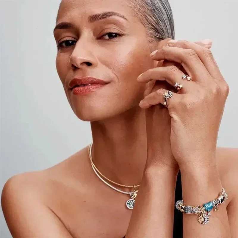 Original 925 Sterling Silver Princess Crown Moon Star Heart Bow Shell Crystal Rings Women Valentines Birthday Gifts DIY JewelryXJ251031