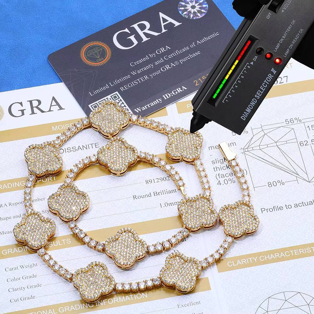 18K Gold Plated Tennis Chain Necklace High Quality Hip Hop Jewelry Shiny CZ Diamond Iced Out Chain for Men Women