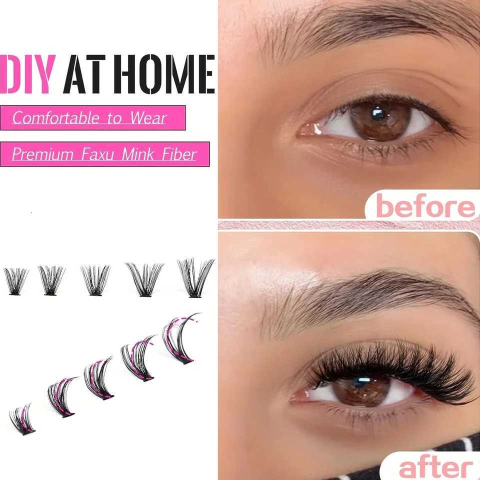 MJ Individual Lashes 8-16mm 200pcs Cluster Lashes Natural Look Mixed Tray DIY Eyelash Extension Volume Lash Clusters EyelashesT251117