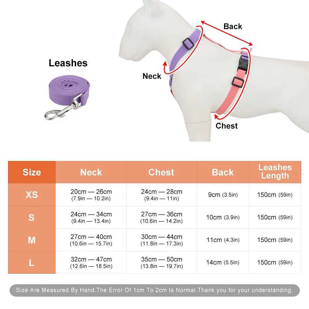 Pet Dogs Harness and Leash Set Adjustable Cat Puppy Walking Running Safe Soft Traction Escape Proof Pet Supplies Harness Belt C251031