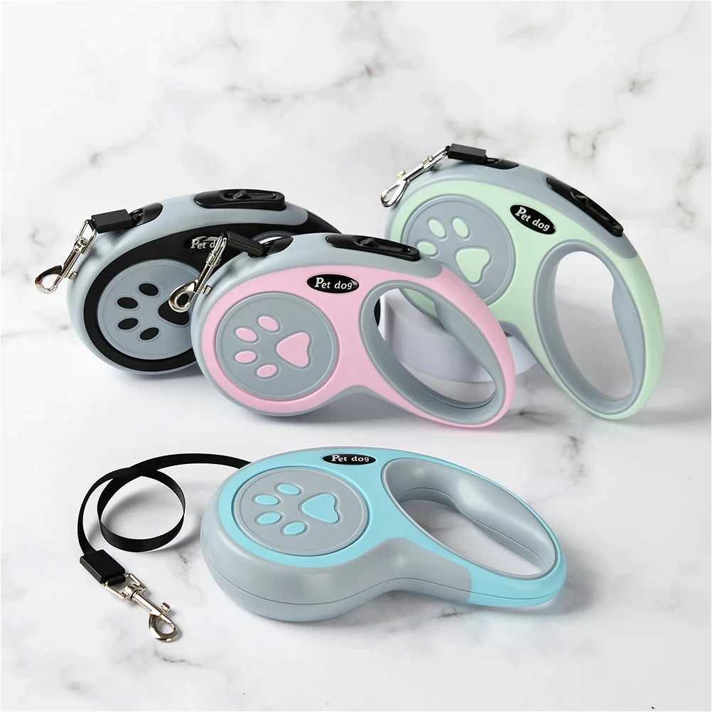 3m 5m Nylon Dog Leash Automatic Retractable Cat Lead Long Extending Puppy Walking Running Traction Roulette For Small Dogs C251031