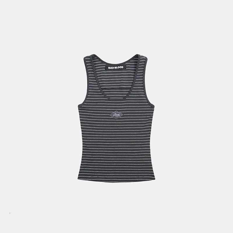 Badblood Sweatshirt Striped Tank Camisole Women American Spice Girls Embroidered Niche Casual Top C251031
