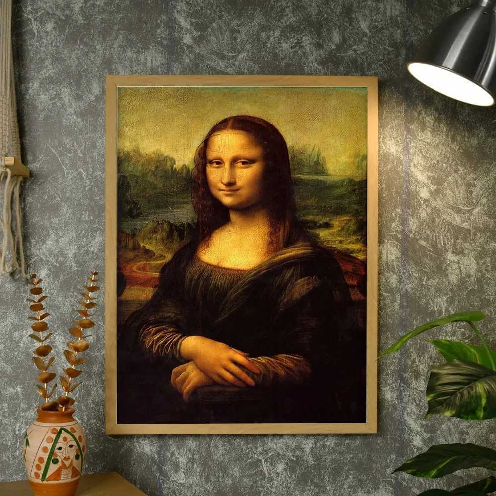 Museum Quty Canvas Print Mona Lisa Portrait Renaissance Art Wall Decor Home Decor Gift Iconic Painting Reproduction Masterpie C251031
