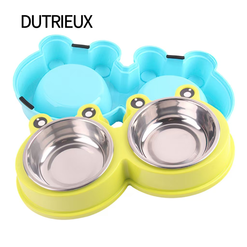 H1204 Non-slip stainless steel pet bowl, anti-tipping design, dropshipping available.