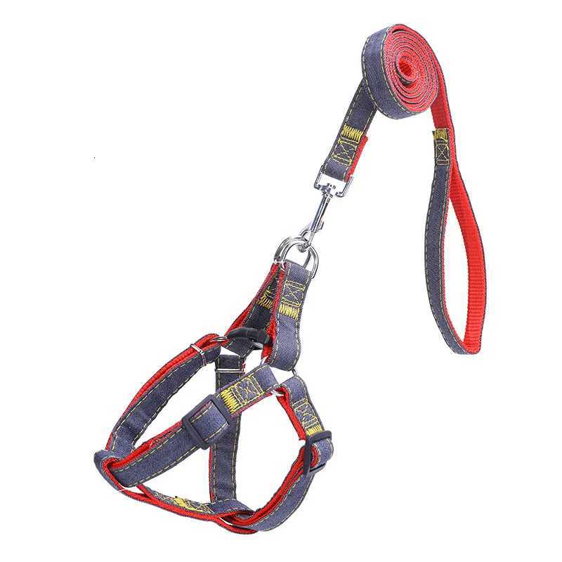 Pet Leash Denim Chest Strap Dog Leash Collar Set Dog Chain Pet Supplies C251031