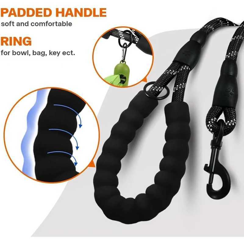 Double Strap for Dogs Lead Retractable Dog Leash for Big Strong Dog Pet Reflective Leash for Small Medium Dog Leash C251031