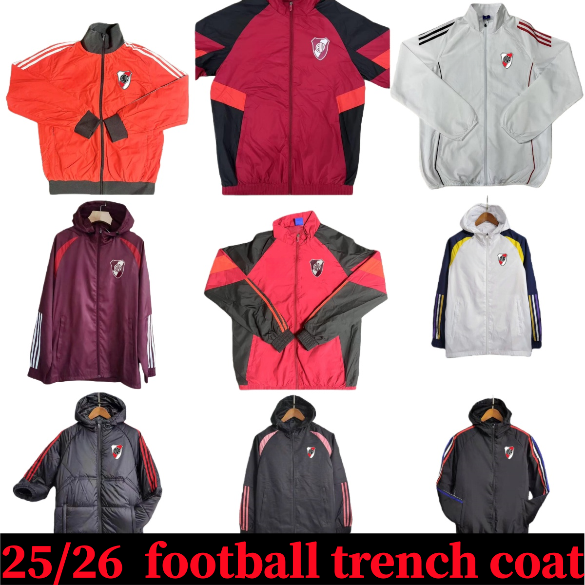 25 26 River Plate soccer Jerseys windbreaker men 2025 2026 football tracksuit