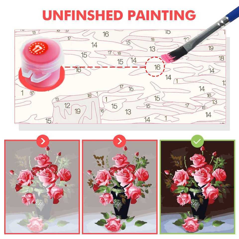 Oil Pictures By Numbers City Scenery Handpainted Unique Gift Art Hobby Painting On Canvas Landscape DIY Home Decoration C251031