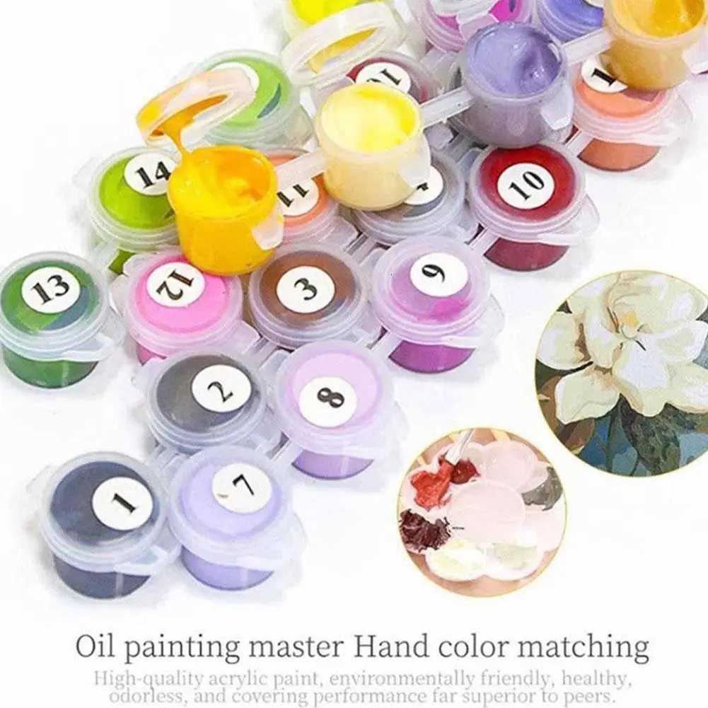 DIY Digital Oil Painting For Rose Flower Hand Painted Oil Painting Coloring by Numbers Acrylic Drawing Modern Wall Home Decor C251031