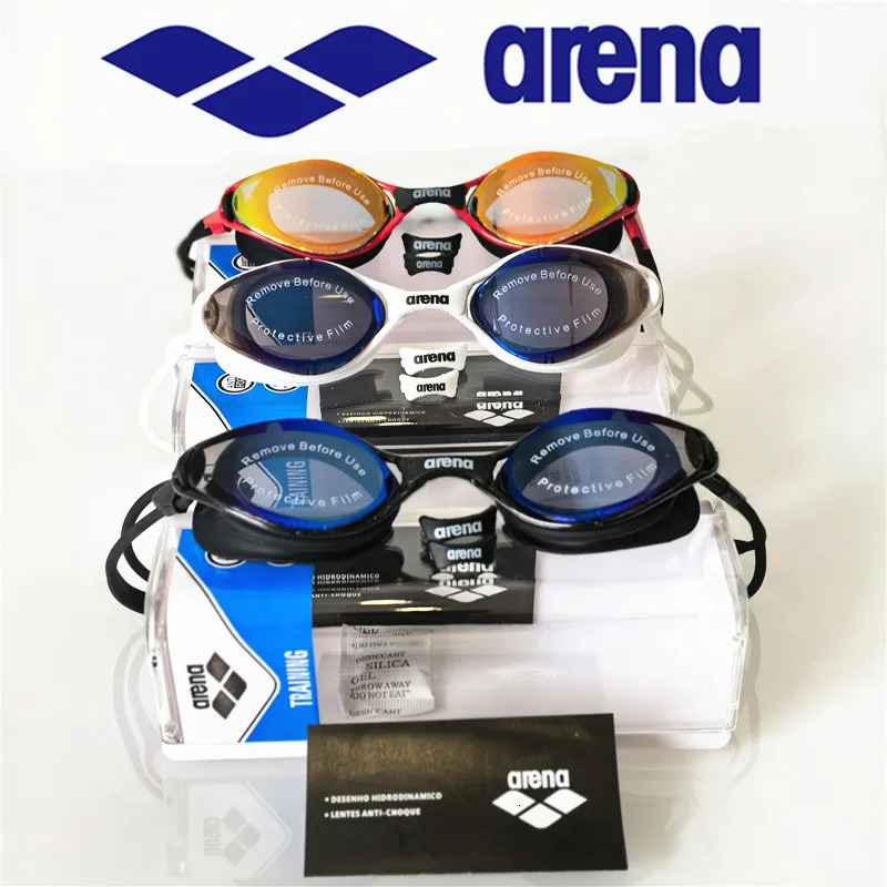 ARENA professional waterproof and anti fog highdefinition adult swimming goggles silicone swim cap 251030