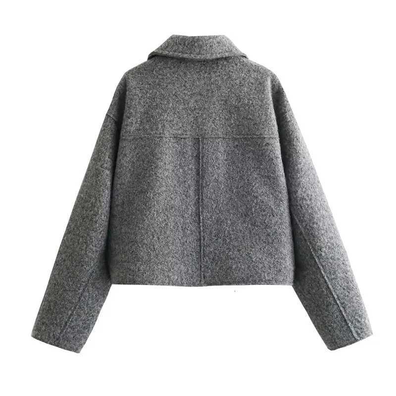 MUJER Tweed Cropped Jackets for Women Autumn Winter Short Coat Jacket Women Zip Crop Demiseason Jacket Woman New in outerwears Y251105