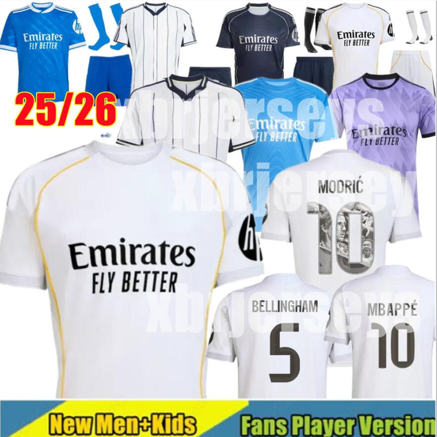 25 26 Real MadridSoccer Jerseys RODRGO Mbappe BELLINGHAM Camiseta Football Jerseys VINI JR ARDA GULER VALVERDE TRENT 2025 2026 Football Shirt Tracksuit men kids kit