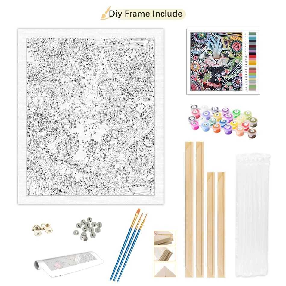 RUOPOTY Painting By Numbers Kit Muslim Islamic Handicrafts Drawing On Canvas Picture By Numbers For Home Decors C251031