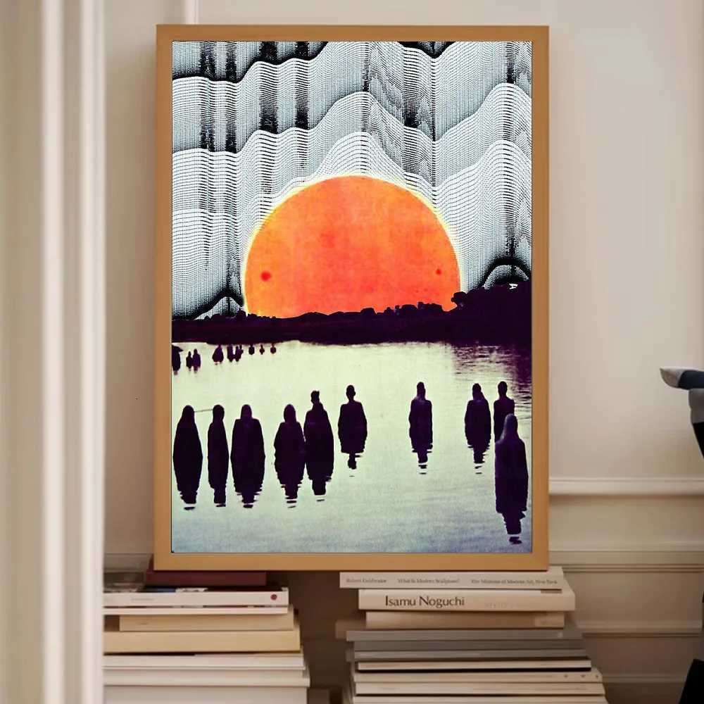 Japanese Wave Art Print Canvas Wall Decor Ocean Sunset Landscape Painting Modern Home Decor Gift Japanese Art C251031