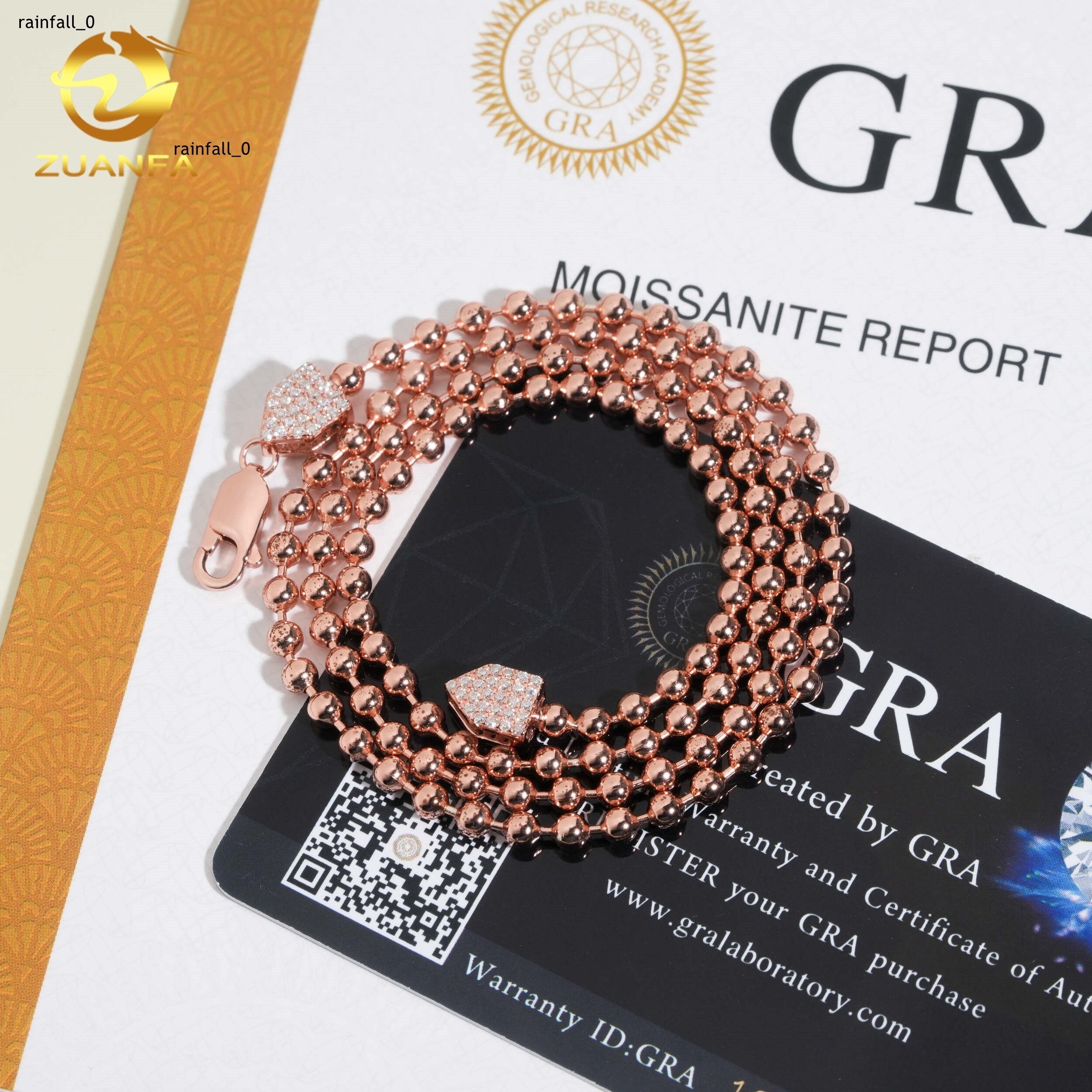 3mm Ball Chain 925 Silver Cuban Link with Moissanite Clasp Hip Hop Jewelry Iced Out Cuban Link Chain Ball Chain Pass Tester