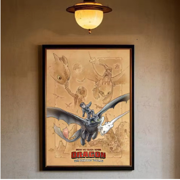 Poster waterproof wall painting high-quality printing movie poster living room retro room decoration