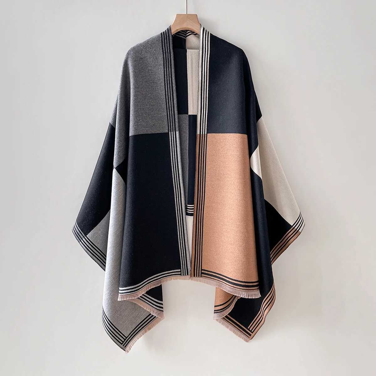 New Luxury Brand TwoSided Jacquard Scarf Cashmere Soft Warm Fringe The Horse Shawl Winter Coldproof Windproof Blanket C251031