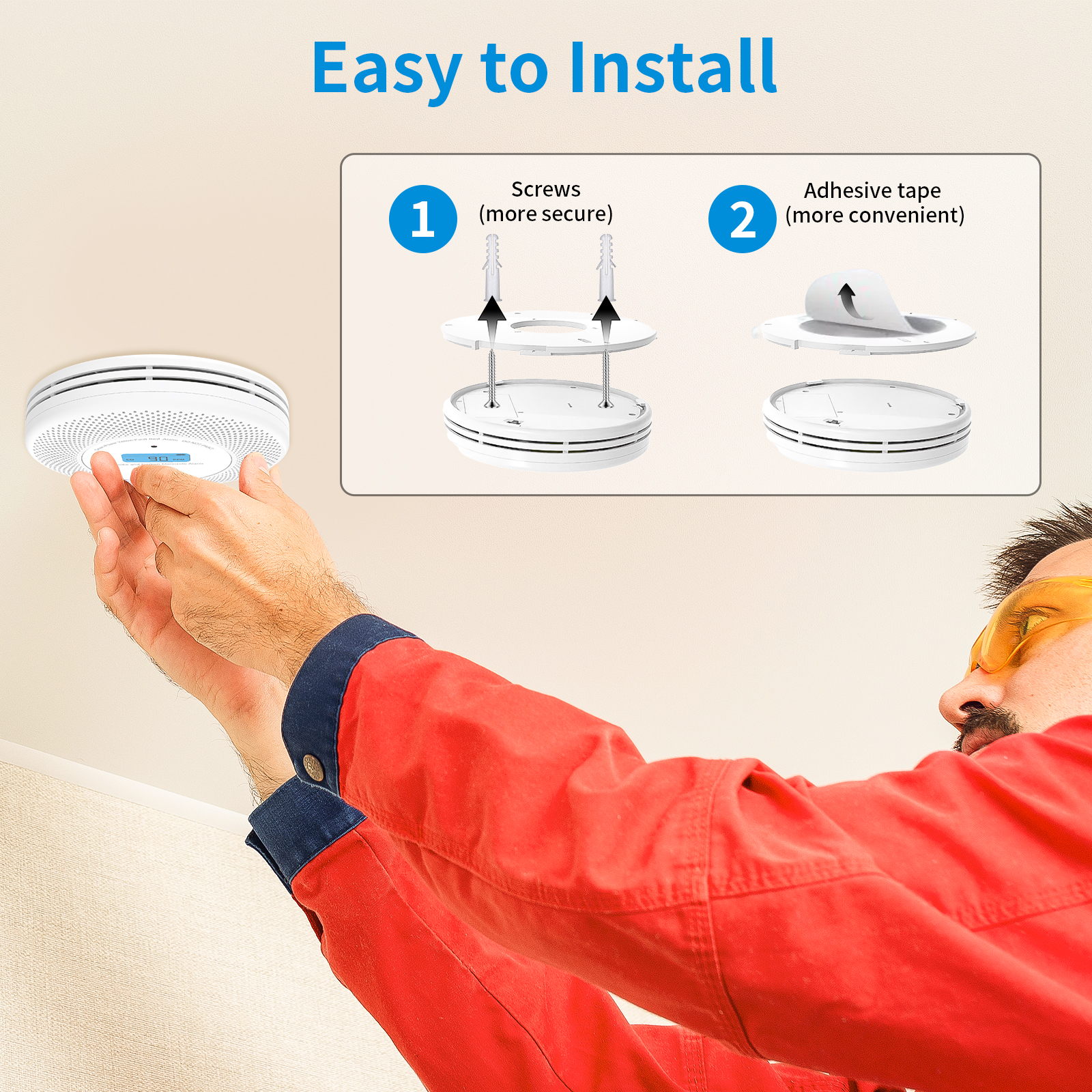 VCS62 Standalone Dual-Sensor Smoke & CO Detection System