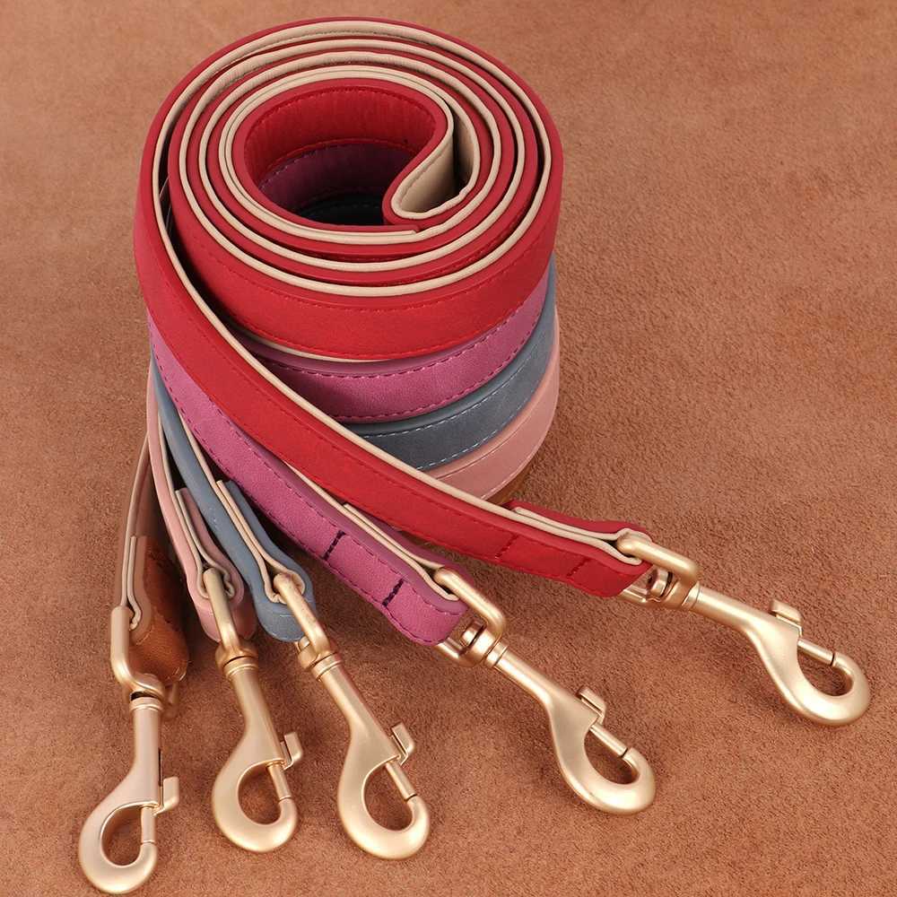 120cm Pet Dog Leash Soft PU Leather Padded Handle Dogs Lead Leash for Dog Walking Training German Shepherd Golden Retriever C251031