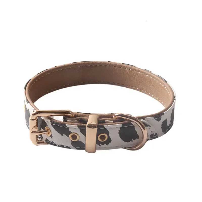 Pet Cow Print PU Dog Collar Soft Stylish Exquisite Collar for All Dog Breeds Dog Accessories C251031