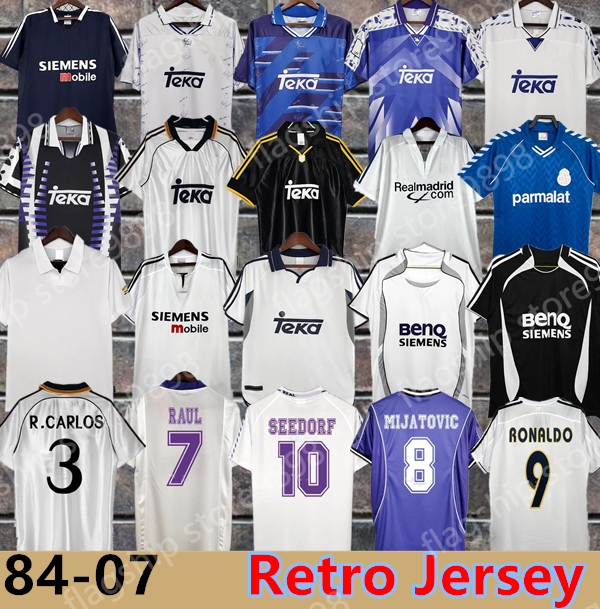 ReAlMadrid Retro Soccer Jerseys 1992-2018: RONALDO RAUL FIGO ZIDANE SUKER R.CARLOS KAKA BALE KROOS 88888