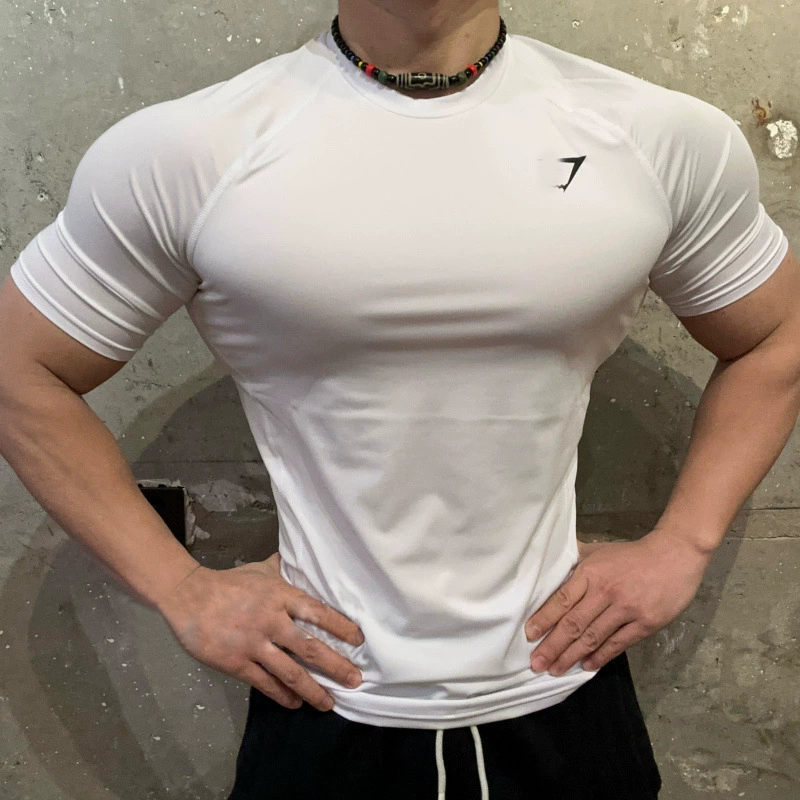 Men's Printed T-Shirts Designer Short Sleeve T-Shirts Sports Quick Drying Tops Gym Workout Undershirt