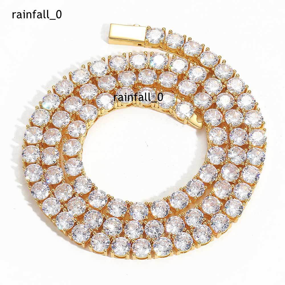 Custom Moissanite Chain Cuban Men 925 Silver Mossanite Diamond Tennis Necklace Chain Moissanite Chain