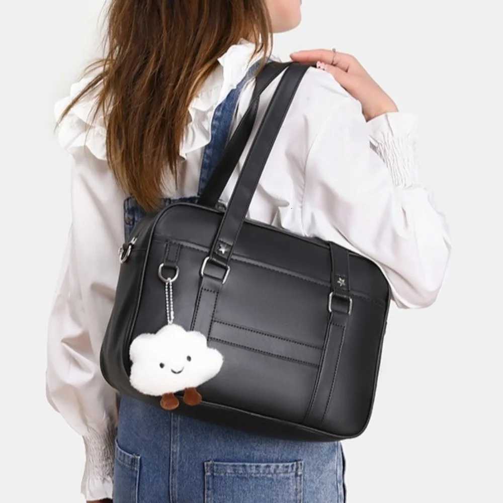 Japanese Style JK Handbag Shoulder Bag PU Leather Simple Handbags Crossbody Bag Itabag Single Bag for Women Student Shoulder Bag W251031
