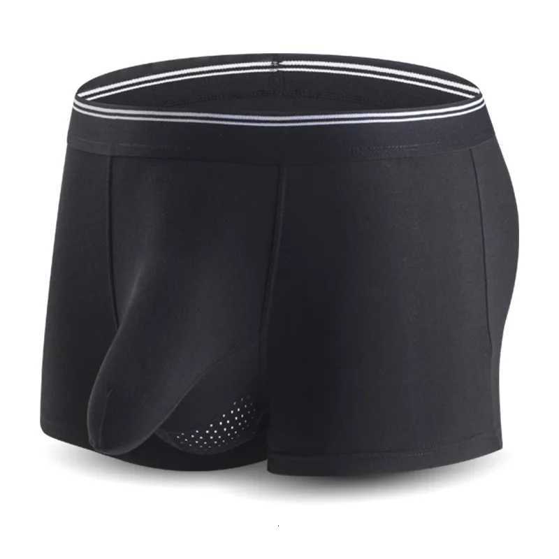 Plus Size Mens Sexy Separate Penis Pocket Boxer Shorts Breathable Men Underwear Panties Modal Mens Elephant Nose UnderpantsT251031